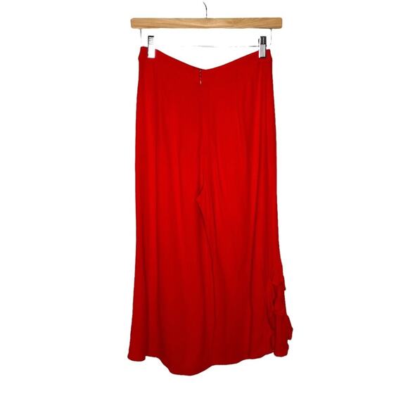 Revolve Alexis High Rise Red Cropped Wide Leg Pants Minimalist Contemporary - Picture 2 of 10